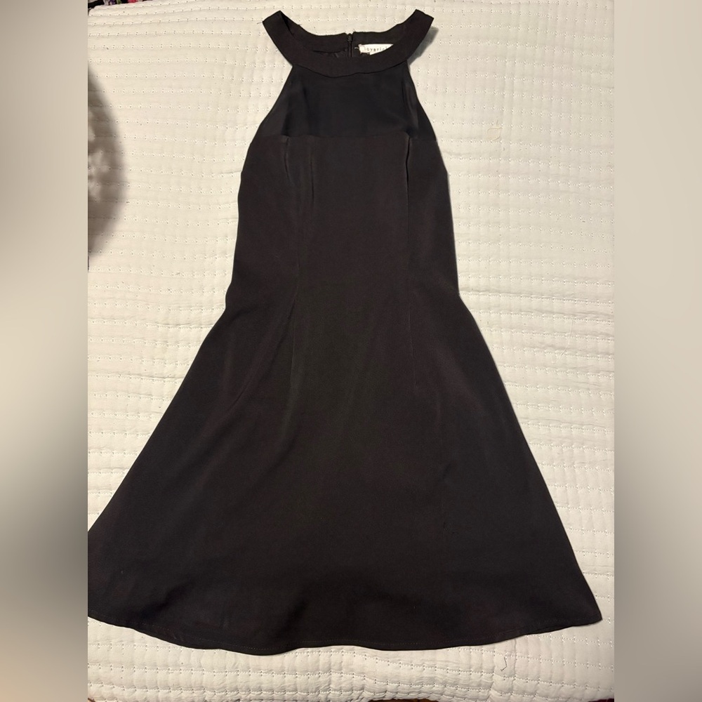 Love Riche Black ALine High Neck Dress